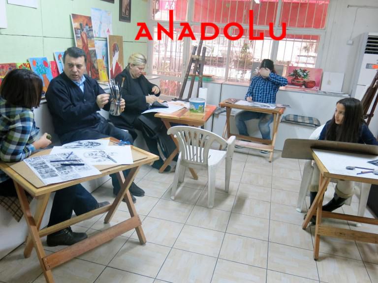 Teknik Dersler Karakalem Çalışmaları Antalya