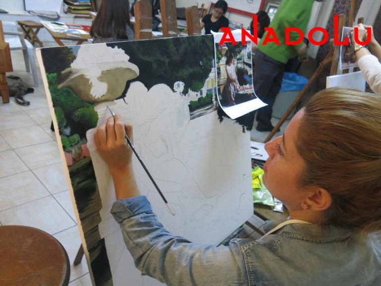 Yağlı boya Manzara Çalışması Antalya