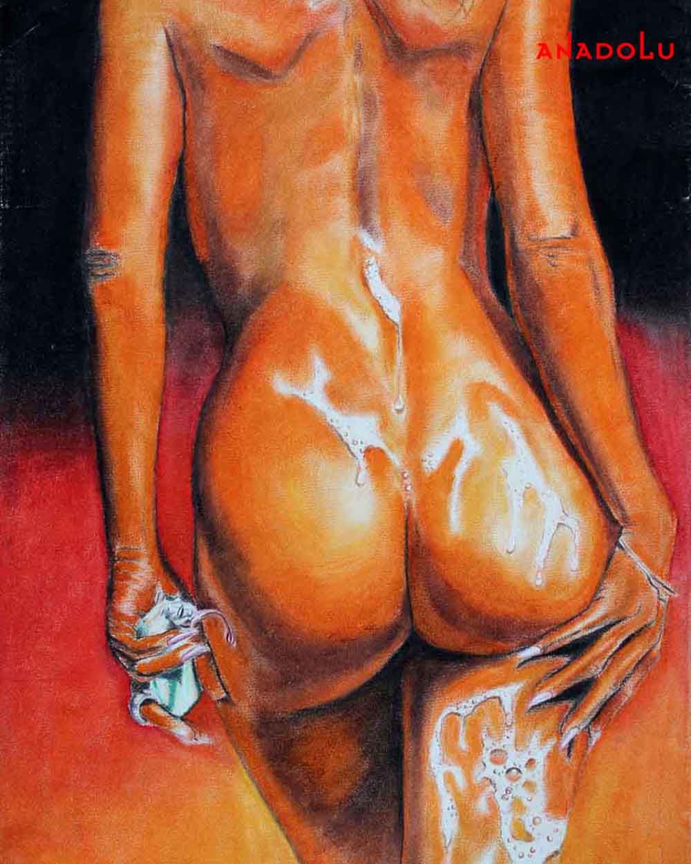 Pastel Tekniği İle Yapılmış Nü Örnekleri Antalyada