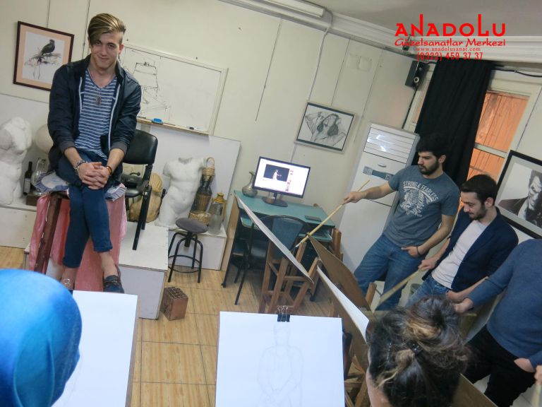 Anadolu Güzel Sanatlarda Modelden Desen Çizimleri Antalyada